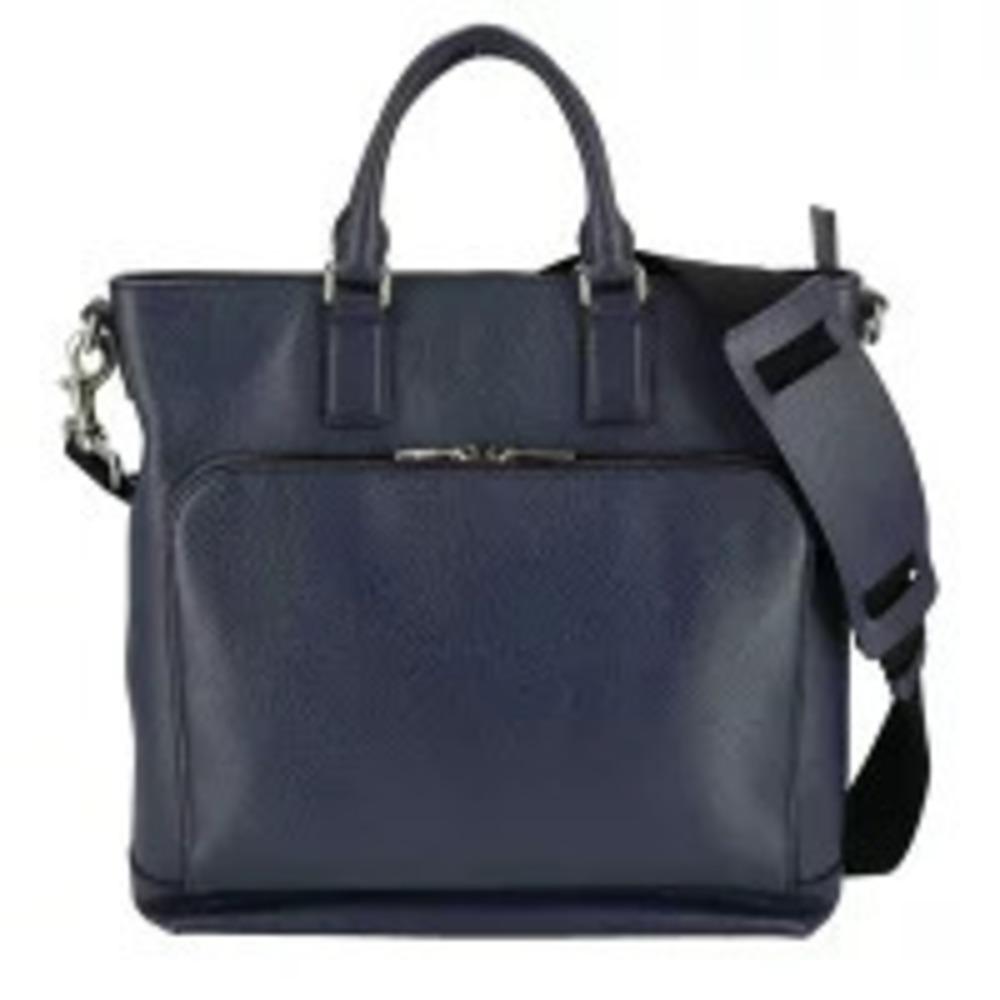 Gucci Cosmopolis Leather Shoulder Bag Navy Blue